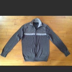 Banana Republic Men's Brown Merino Wool Blend Cardigan Sweater Size Small